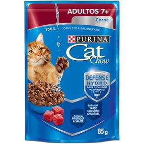 Ração Nestlé Purina Cat Chow Adultos 7+ Sachê Carne ao Molho - 85 G