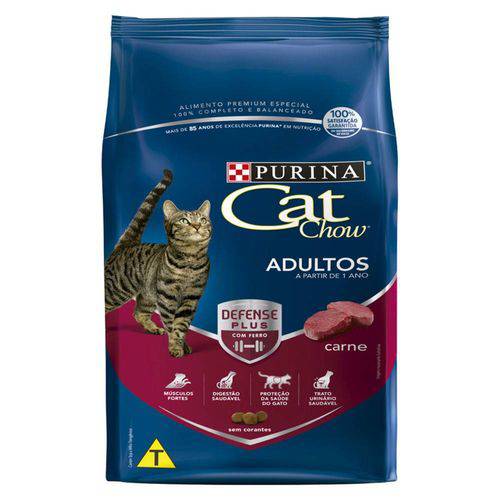 Ração Purina Cat Chow Gatos Adultos Sabor Carne 10,1kg