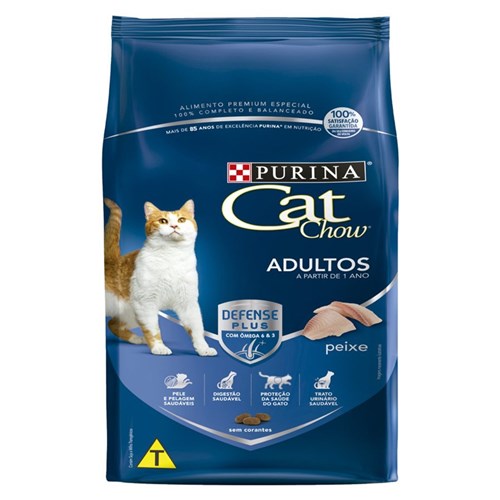 Ração Nestlé Purina Cat Chow para Gatos Adultos Sabor Peixe - 1Kg