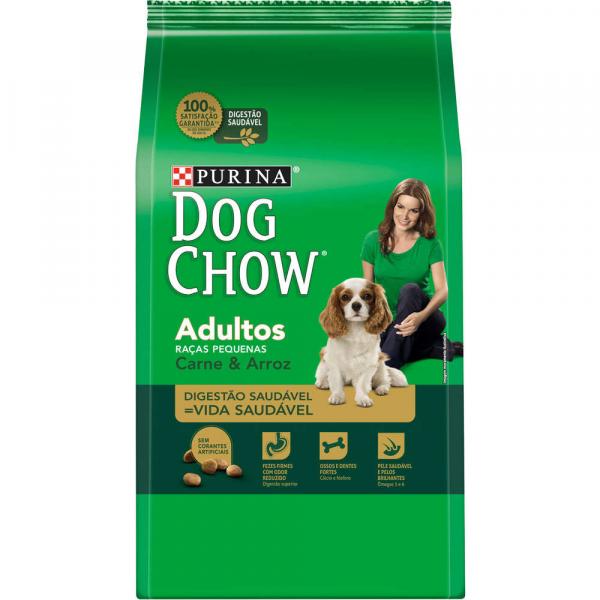 Ração Nestlé Purina Dog Chow Adultos Raças Pequenas Carne e Arroz - 1 Kg