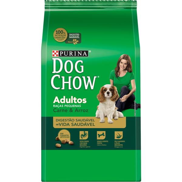 Ração Nestlé Purina Dog Chow Adultos Raças Pequenas Carne e Arroz