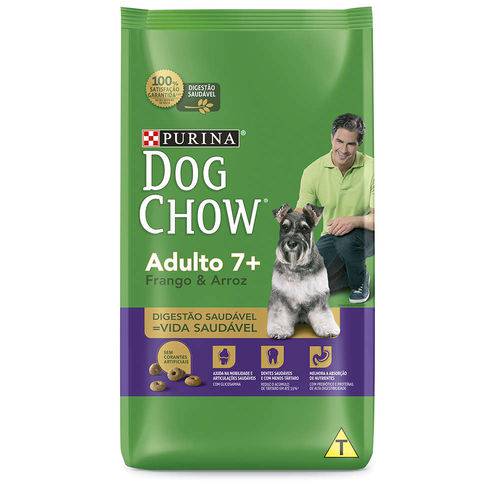 Tudo sobre 'Ração Nestlé Purina Dog Chow para Cães Adultos 7+ Sabor Frango e Arroz 15kg'