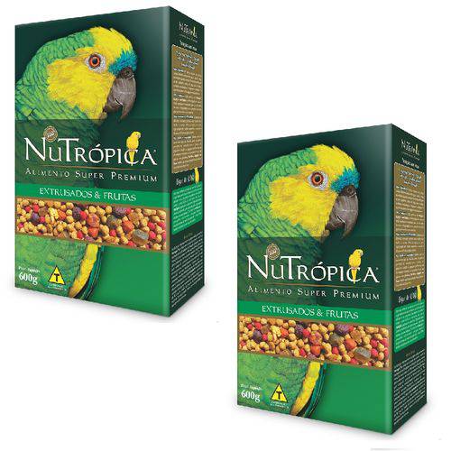 Ração Nutrópica com Frutas para Papagaios 600g - 02 Unidades