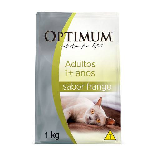 Ração Optimum para Gatos Adultos Sabor Frango - 1kg