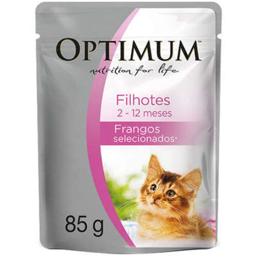 Ração Optimum Sachê Frango para Gatos Filhotes - 85 G