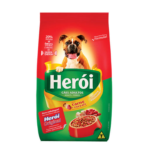 Ração para Cães Adultos Herói Carne e Cereais