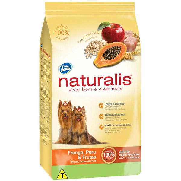 Ração para Cães Adultos Raças Pequenas Naturalis Frango, Peru e Frutas 15kg