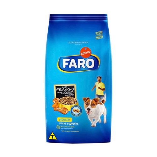 Ração para Cães Faro Raças Pequenas Sabor Frango com Legumes ao Vapor 2kg