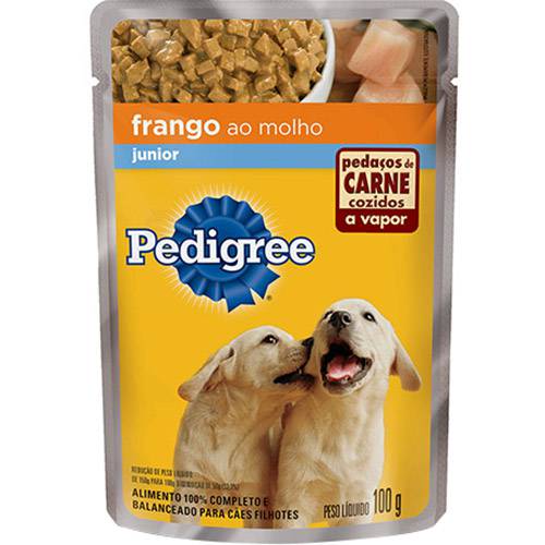 Tudo sobre 'Ração para Cães Junior - Frango ao Molho (100Gr) - Pedigree'