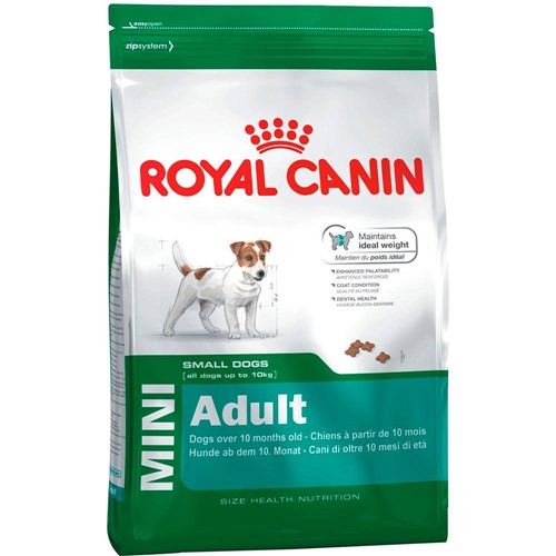 Tamanhos, Medidas e Dimensões do produto Ração para Cães Mini Adult 7,5Kg - Royal Canin