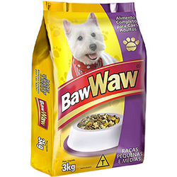 Ração para Cães Raças Pequenas e Médias 3kg - Baw Waw