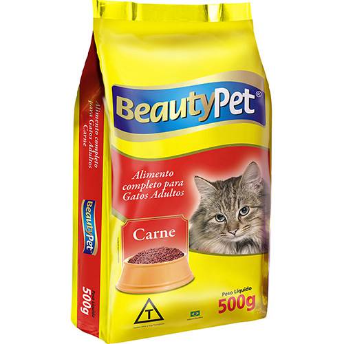 Tamanhos, Medidas e Dimensões do produto Ração para Gatos Sabor Carne 500g - Beauty Pet