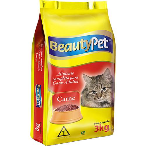 Tamanhos, Medidas e Dimensões do produto Ração para Gatos Sabor Carne 3kg - Beauty Pet