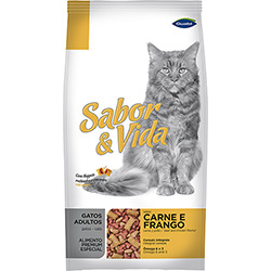 Ração para Gatos Sabor & Vida Carne e Frango 10Kg - Guabi Petcare
