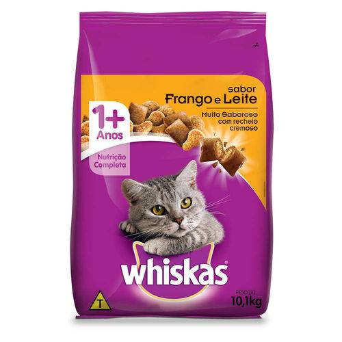 Ração Pedigree Whiskas para Gatos Sabor Frango e Leite 10,1kg