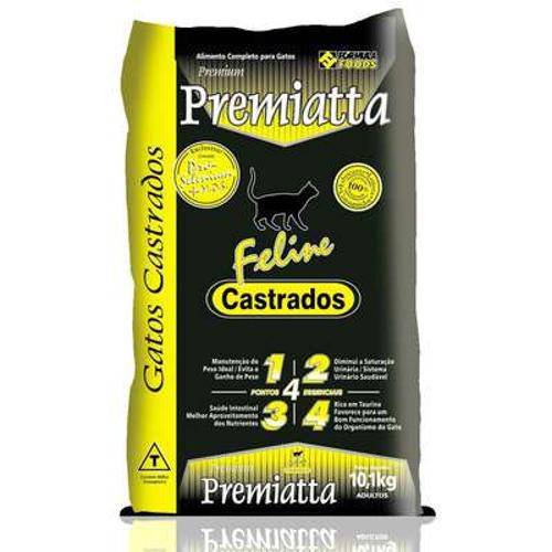 Ração Premiatta Feline para Gatos Castrados - 10,1kg