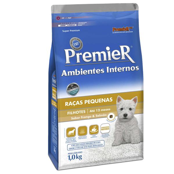 Ração Premier Pet Ambientes Internos Cães Filhotes Raças Pequenas 1kg