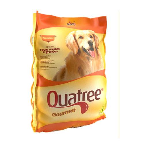 Ração Quatree Gourmet Cães Adultos Raças Medias 15kg