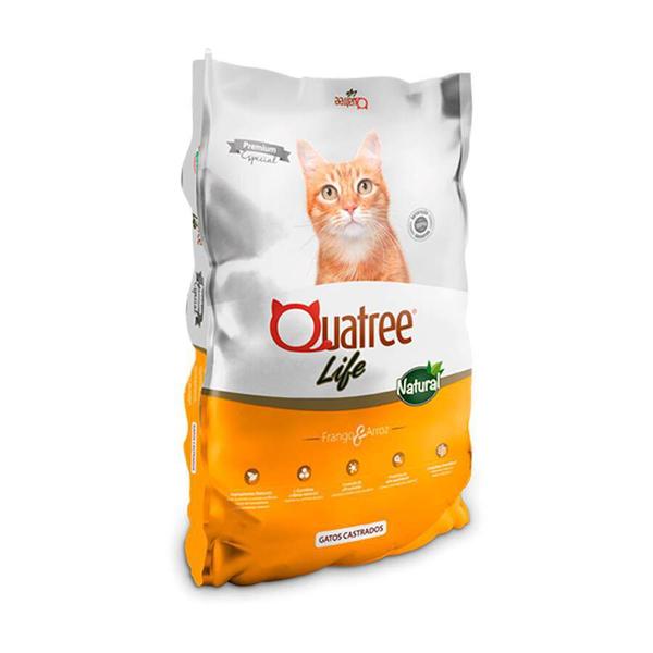 Ração Quatree Life para Gatos Castrados Sabor Frango e Arroz - 10,1kg