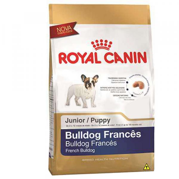 Ração Royal Canin Bulldog Francês Junior para Cães Filhotes - 1 Kg