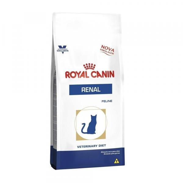 Ração Royal Canin Feline Veterinary Diet Renal para Gatos com Doenças Renais - 7,5 Kg
