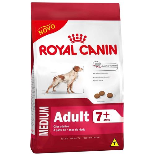 Ração Royal Canin Medium Adult 7+ para Cães Adultos Porte Médio a Partir de 7 Anos de Idade - 2,5 Kg