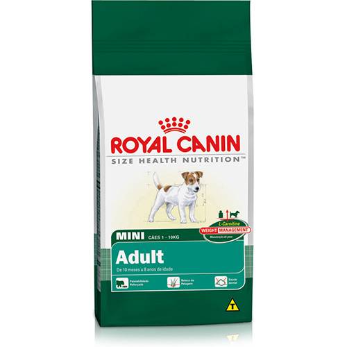 Tamanhos, Medidas e Dimensões do produto Ração Royal Canin Mini Adult para Cães Adultos de Raças Pequenas - 3Kg