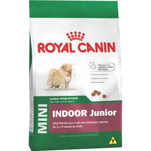 Ração Royal Canin Mini Indoor Junior para Cães Filhotes de Raças Pequenas em Ambientes Internos - 1KG