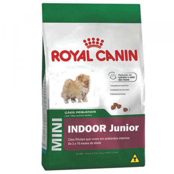 Ração Royal Canin Mini Indoor Junior para Filhotes de Cães de Pequeno Porte que Vivem em Ambientes Internos - 1 Kg