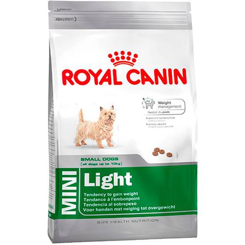 Tamanhos, Medidas e Dimensões do produto Ração Royal Canin Mini Light para Cães Adultos de Raças Pequenas com Tendência a Obesidade - 3Kg