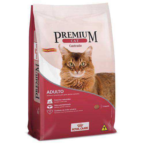 Ração Royal Canin Premium Cat para Gatos Adultos Castrados - 1kg