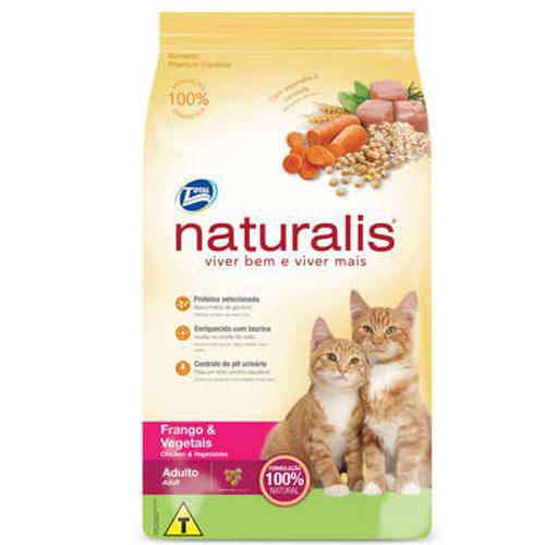 Ração Total Naturalis Frango e Vegetais para Gatos Adultos - 1 Kg