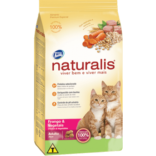 Ração Total Naturalis Frango e Vegetais para Gatos Adultos 1kg