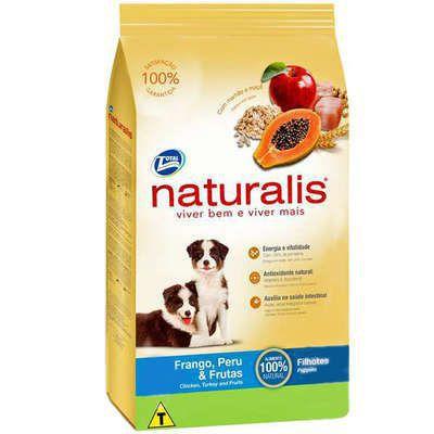 Ração Total Naturalis Frango,Peru e Frutas para Cães Filhotes - Total Alimentos