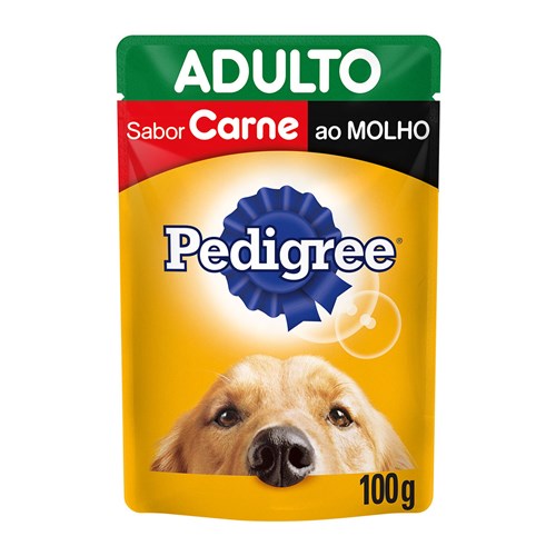Ração Úmida para Cachorro Adulto Pedigree Sabor Carne ao Molho Sachê 100G