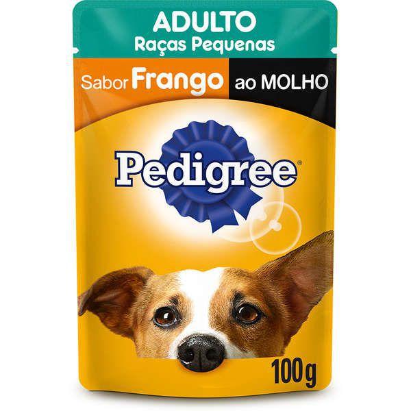 Ração Úmida Pedigree Sachê Frango ao Molho para Cães Adultos de Raças Pequenas - 100 G