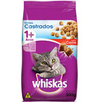 Ração Whiskas Carne 1+ Anos Para Gatos Castrados - 500 G
