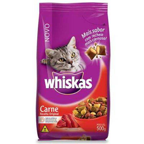 Ração Whiskas Carne para Gatos Adultos - 500gr