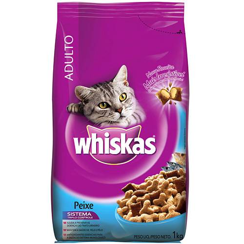 Ração Whiskas Peixe P/ Gatos 1kg
