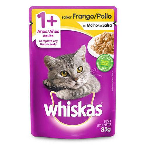 Ração Whiskas Sachê Frango para Gatos Adultos