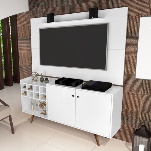 Rack Adega com Painel Outback - Branco Brilho - Rpm Móveis