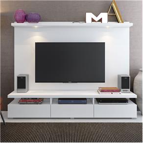 Rack de Madeira com Painel para TV de Até 50 Polegadas Aspen Branco