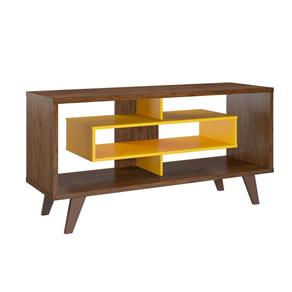 Rack Dussel 6832CP Rustic/Amarelo - Madesa