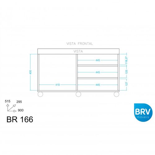 Rack Linha Frame BR 166 - BRV Móveis