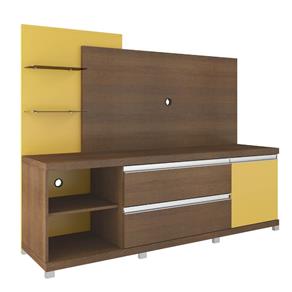 Rack Madesa Dover - Rustic/Amarelo