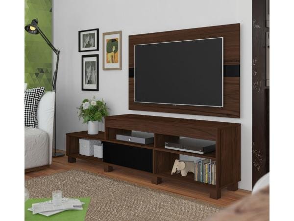 Rack para TV Até 42” 1 Porta de Correr - com Painel para TV de Até 42” Artely Ever