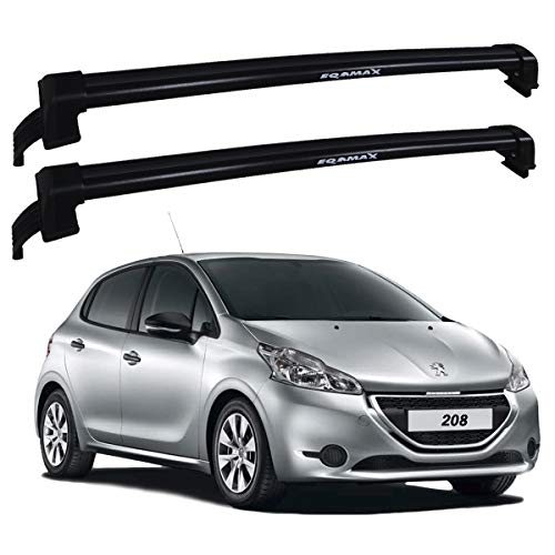 Rack Teto Peugeot 208 2013 14 15 16 17 18 19 Eqmax Preto