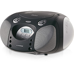 Rádio AM/FM Boom Box Estéreo C/ CD, MP3 e USB - PB 120N - Cinza C/ Prata - Philco
