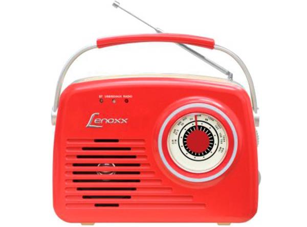 Rádio Audio Retrô Vermelho RB80 Lenoxx