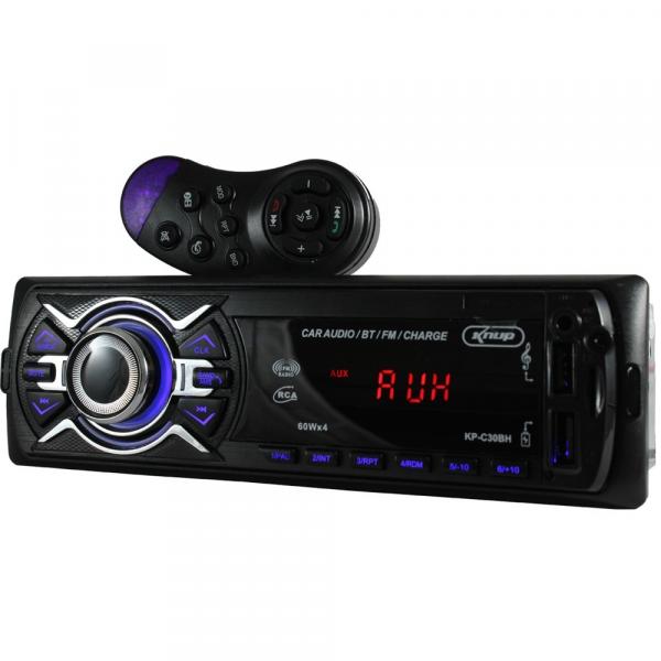 Rádio Automotivo Bluetooth 60w X4 Usb Sd Aux Quick Charger - Knup